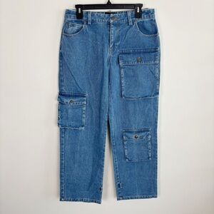Bardot Denim Cargo Jeans in Vintage Size 28
